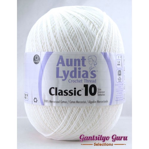 Aunt Lydias Classic Crochet Thread 10 Jumbo White
